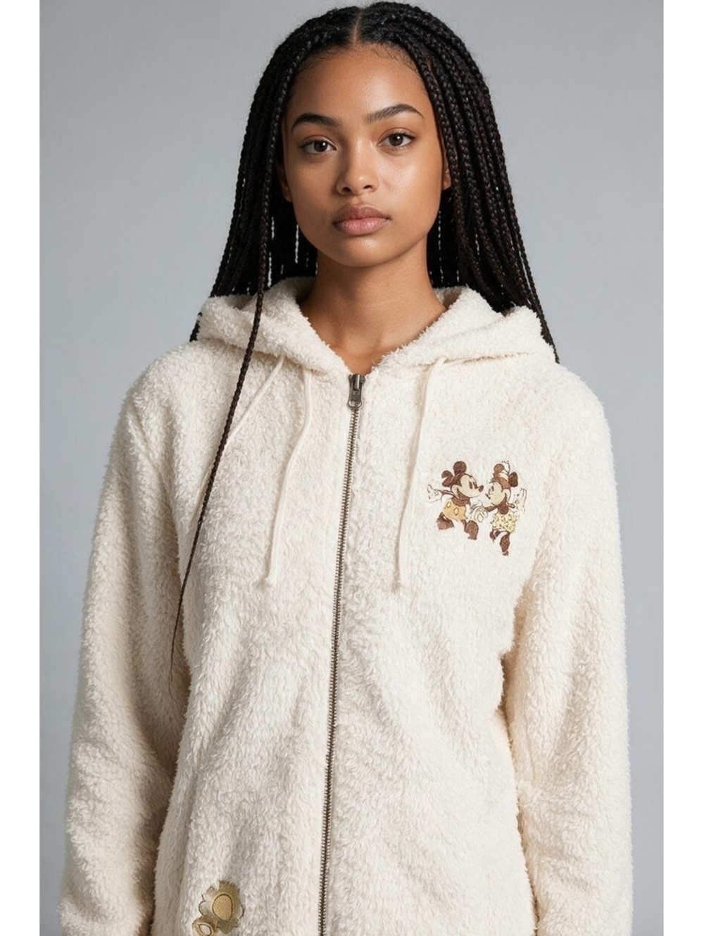 Disney Parks Mickey and Minnie Sherpa Fleece Jacket M